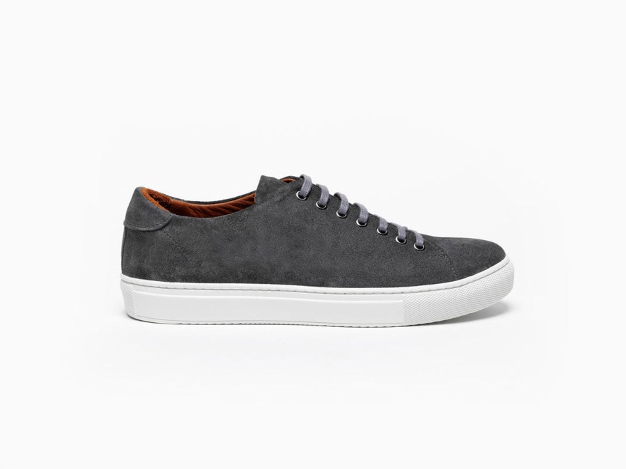 Men Human Scales Sneakers | Herbert Suede Dk Grey