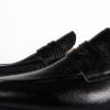 Men Human Scales Loafers | Penny Grained Black