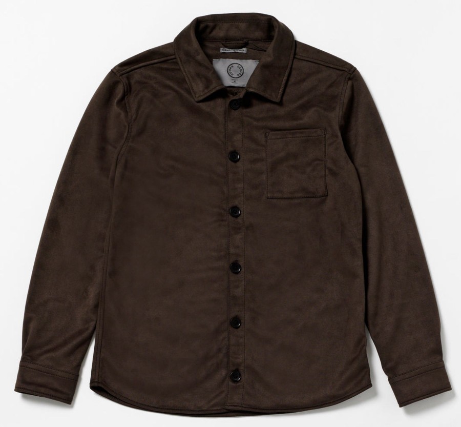 Men Human Scales Overshirts | Rickard Button Vegan Suede