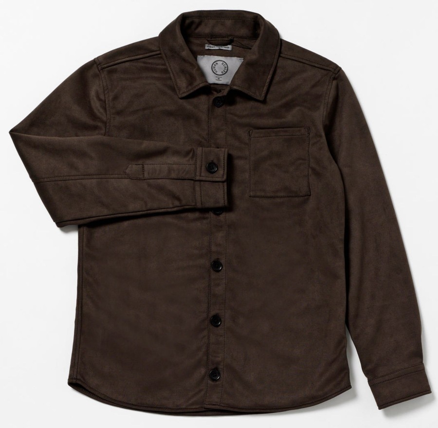 Men Human Scales Overshirts | Rickard Button Vegan Suede