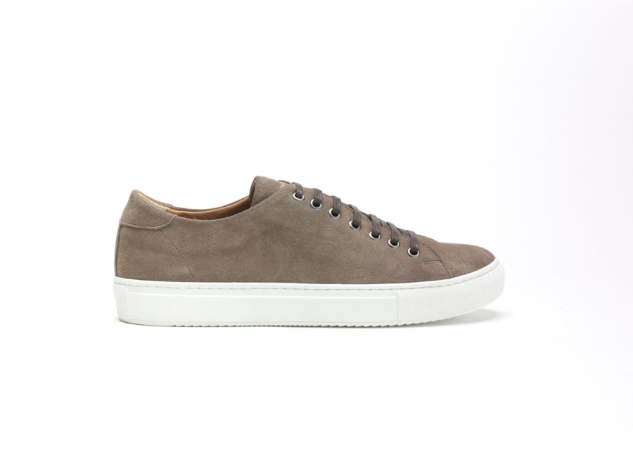 Men Human Scales Sneakers | Herbert Suede Iron Brown