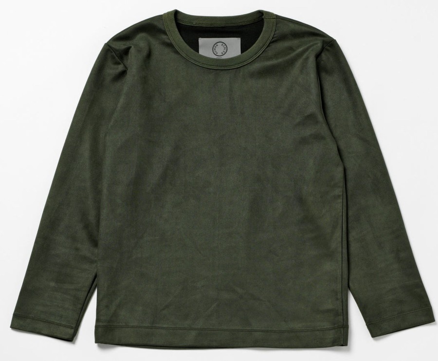 Men Human Scales Sweaters | Wilmer Vegan Suede Moss Green