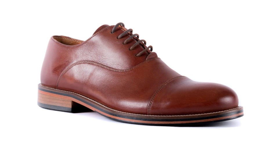 Men Human Scales Oxfords | Benny Cognac