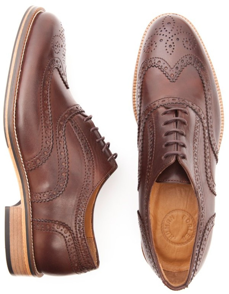 Men Human Scales Brogues | Gerry Dark Brown