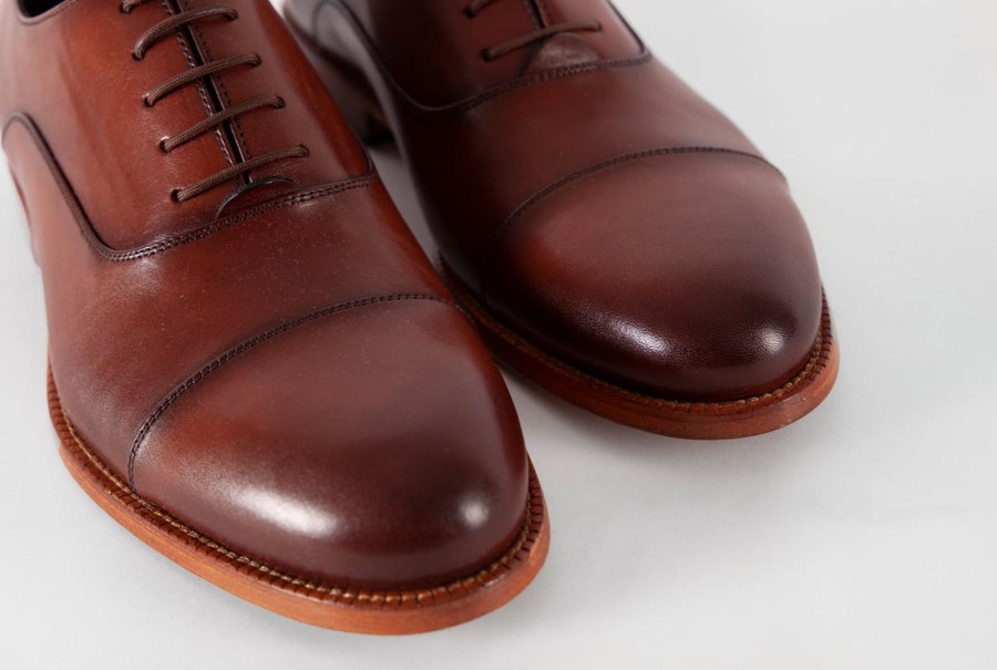 Men Human Scales Oxfords | Bruno Cognac