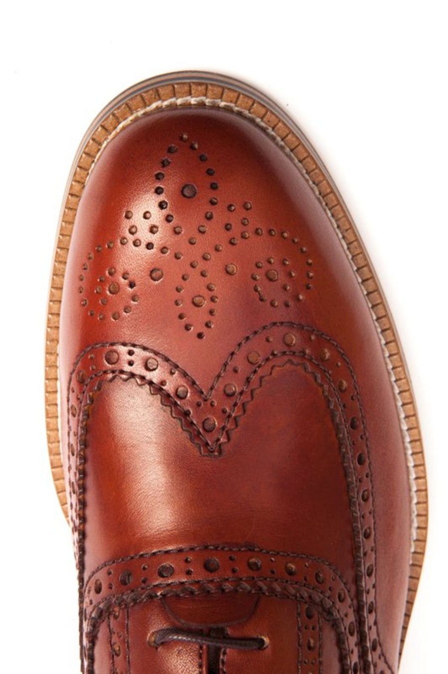 Men Human Scales Brogues | Gerry Cognac