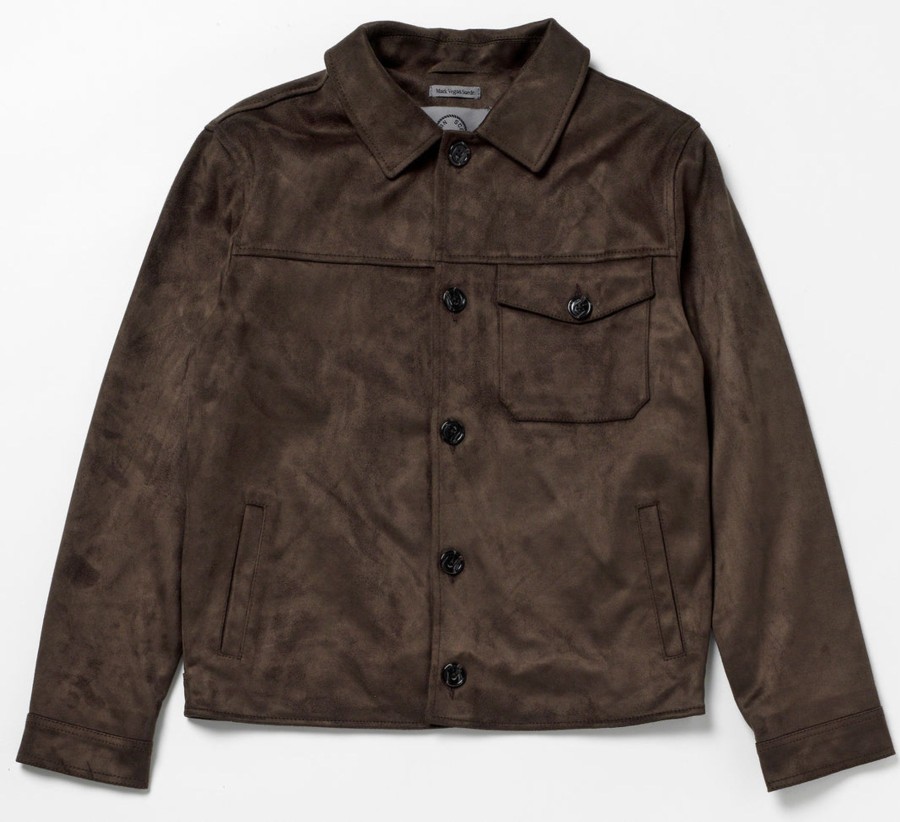 Men Human Scales Overshirts | Mark Vegan Suede Taupe